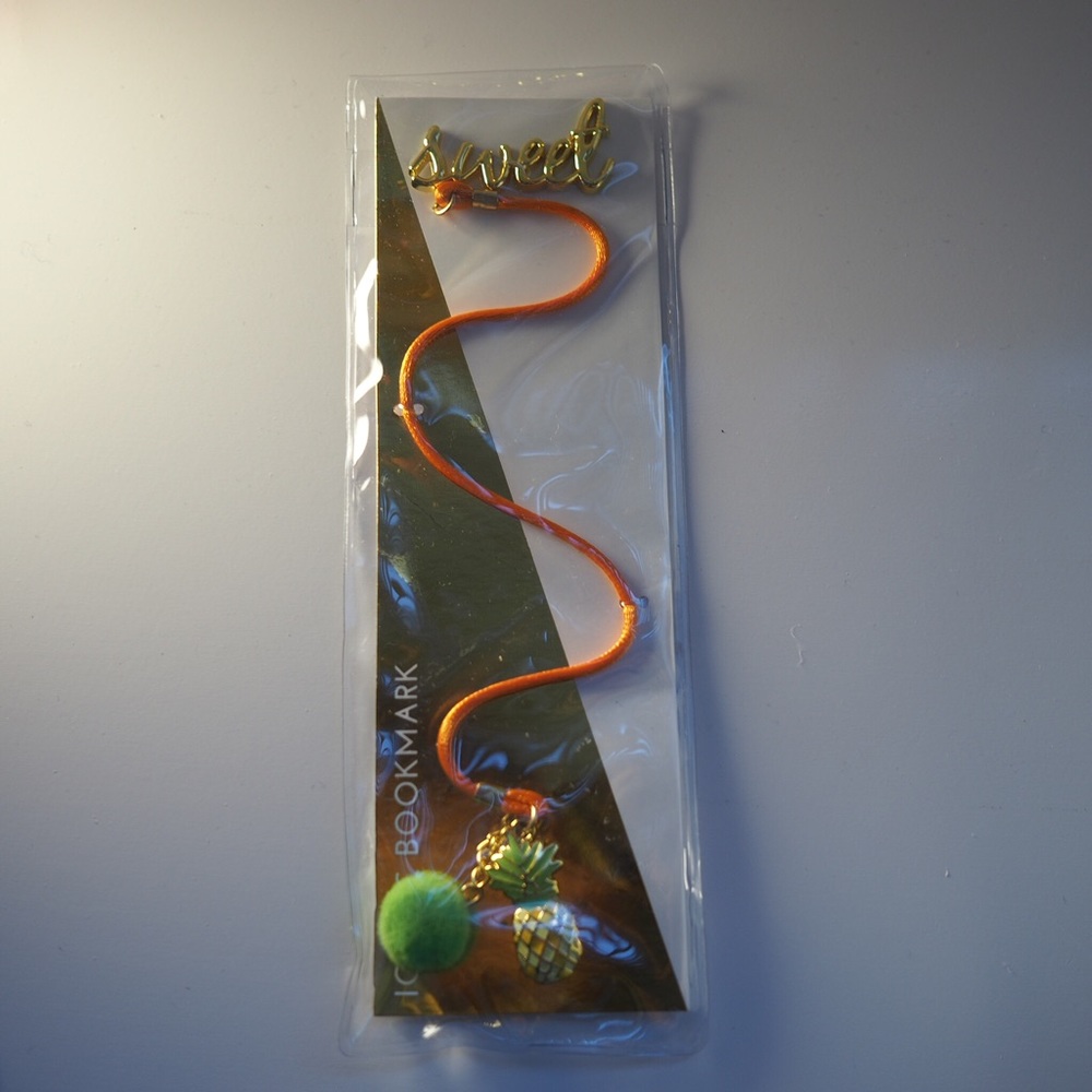Sweet Bookmark with Pineapple Charm